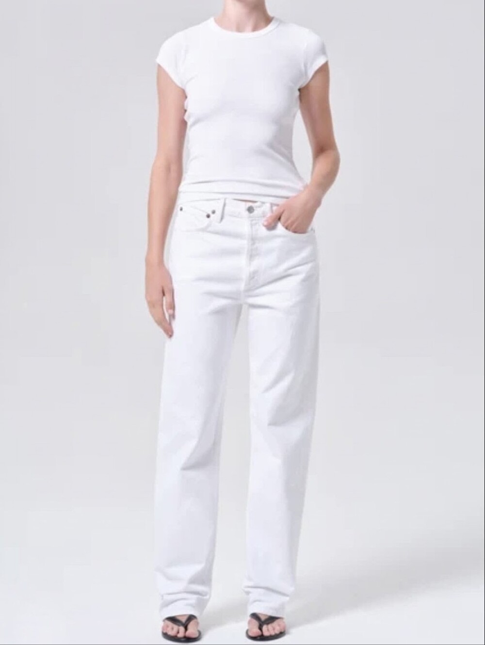 AGOLDE 90's Mid Rise Loose Fit Jeans White 26